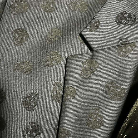 🚫SOLD🚫Alexander McQueen Navy Skull Suit Jacket - Picture 3 of 4